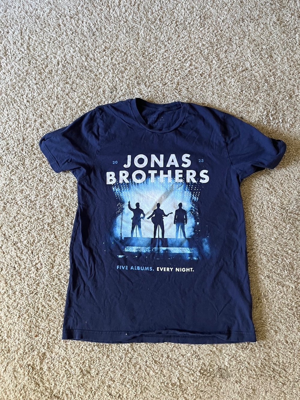 Jonas Brothers 2023 Tour Women’s T-Shirt Navy Blue Size L